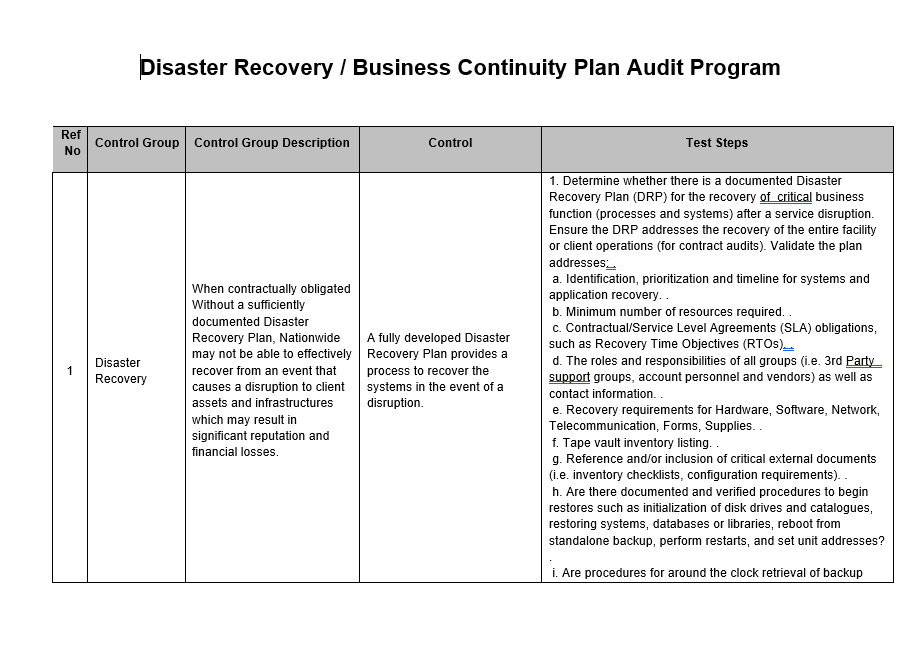 Audit Program
